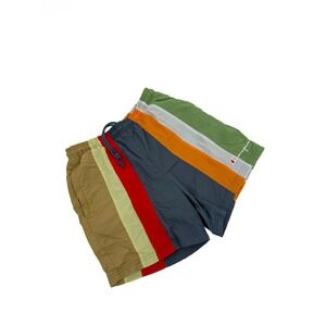 Champion Shorts Men Medium Multi Colorblock Vertical Stripe Nylon Athletic 83123